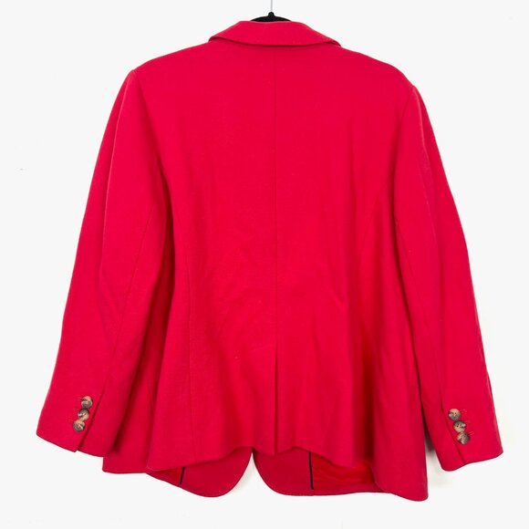 Talbots Plus Petite Red Blazer Aberdeen Twill Two Button Jacket 18WP 1X - Picture 5 of 6